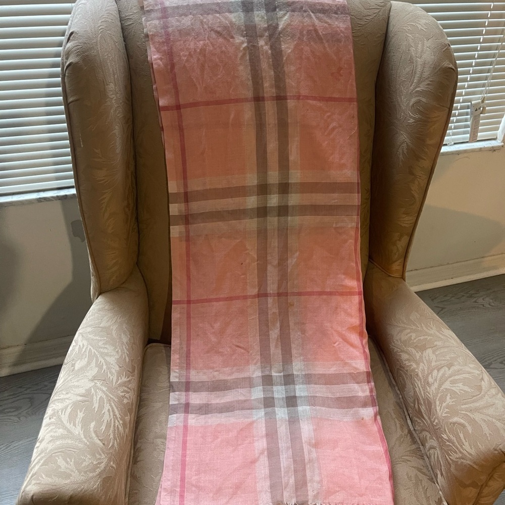 Burberry Giant check print wool and silk scarf